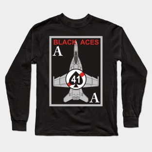 VFA-41 Black Aces - F/A-18 Long Sleeve T-Shirt